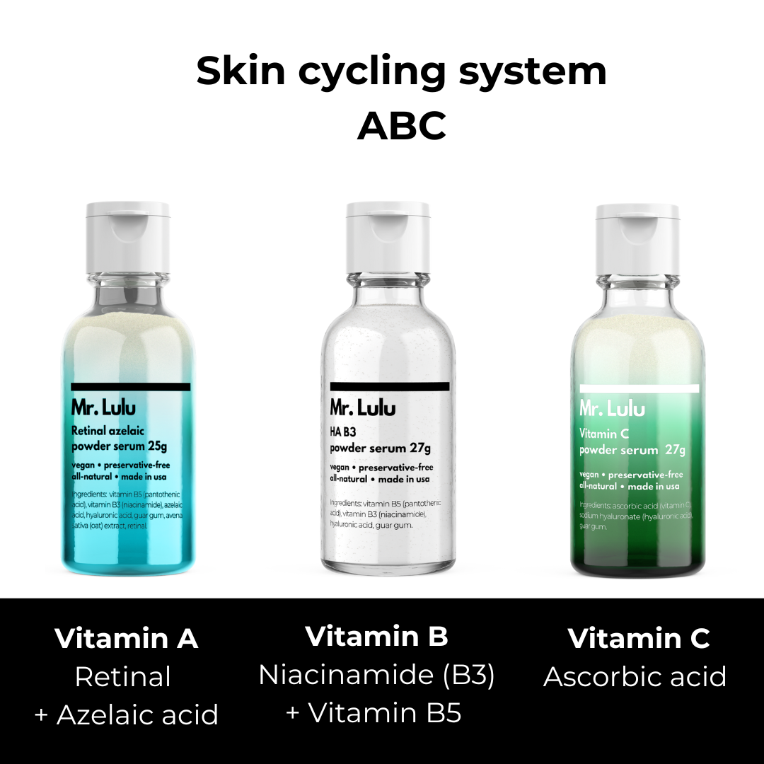 Skin cycling - Set of 3 serums - save $24