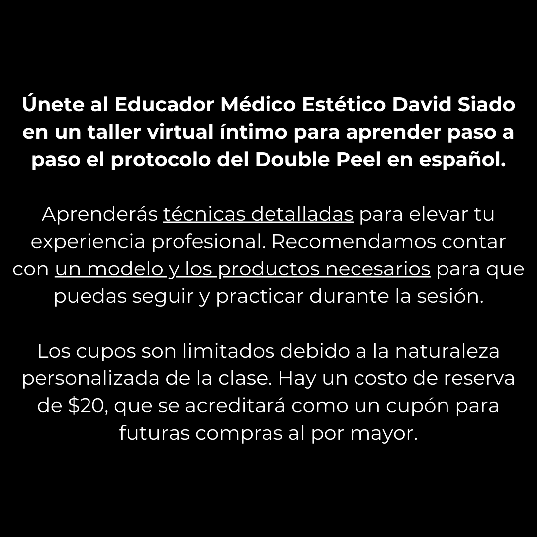 Double Peel Class Jan 27th - David Siado