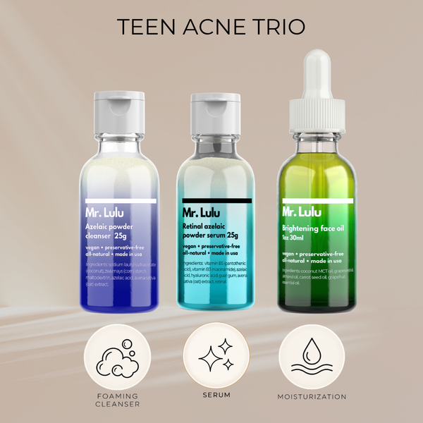 Teen acne trio -